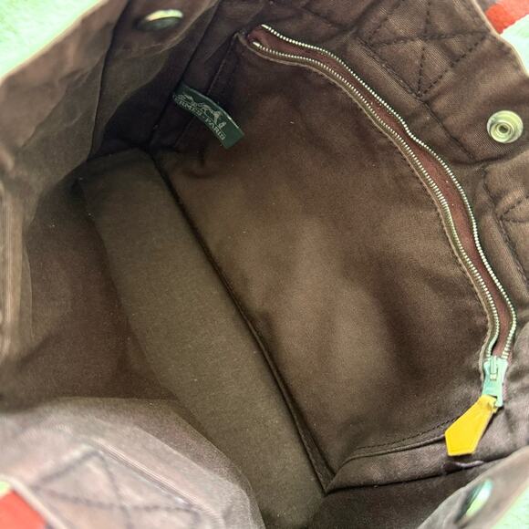 Hermès Fourre Tout Burgundy Canvas Tote Bag Authentic - Picture 10 of 11